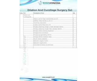  Dilation And Curettage Set